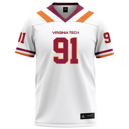 Virginia Tech - NCAA Football : Wilfried Pene - White Football Jersey