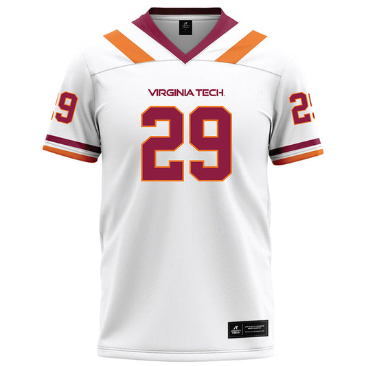 Virginia Tech - NCAA Football : Jahmari DeLoatch - White Football Jersey-0
