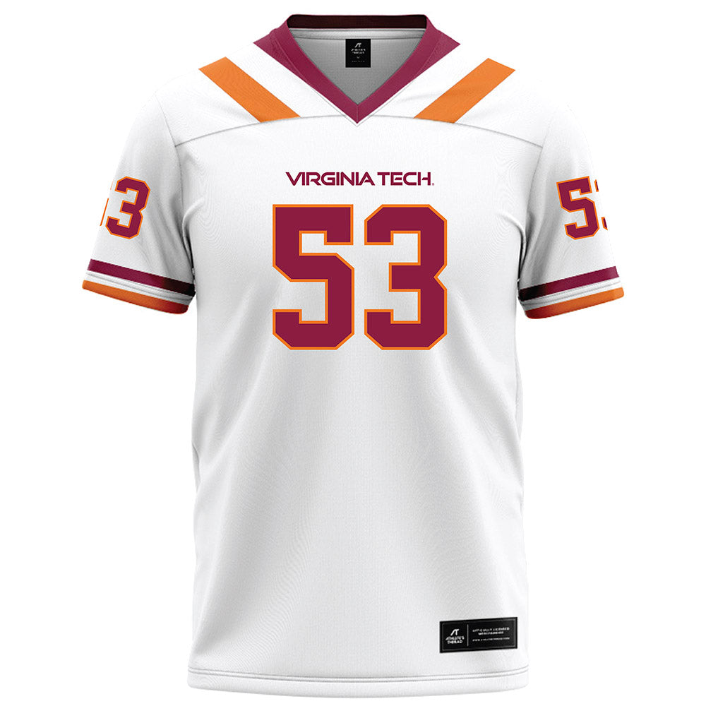 Virginia Tech - NCAA Football : Will Johnson - White Football Jersey-0