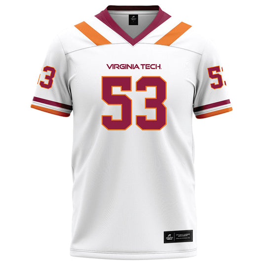 Virginia Tech - NCAA Football : Will Johnson - White Football Jersey-0