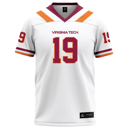 Virginia Tech - NCAA Football : Noah Jenkins - White Football Jersey-0