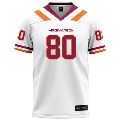 Virginia Tech - NCAA Football : LJ Booker - White Football Jersey-0