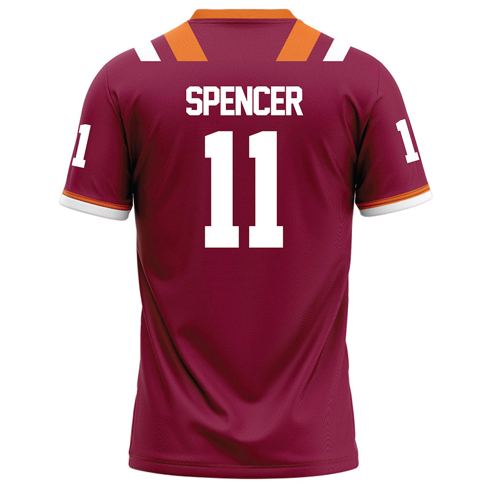 Virginia Tech - NCAA Football : Isaiah Spencer - Maroon Football Jersey-1