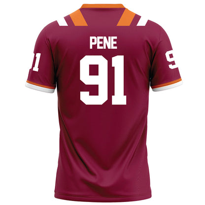 Virginia Tech - NCAA Football : Wilfried Pene - Maroon Football Jersey