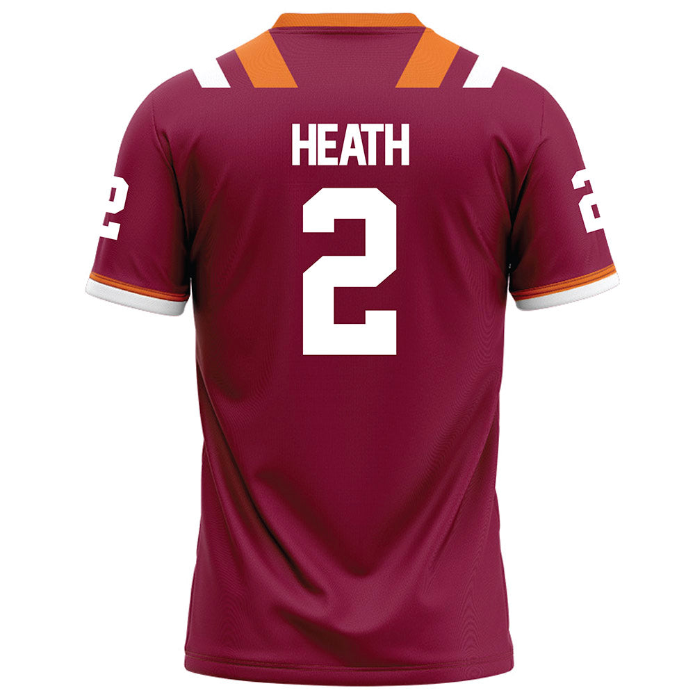 Virginia Tech - NCAA Football : Takye Heath - Maroon Football Jersey