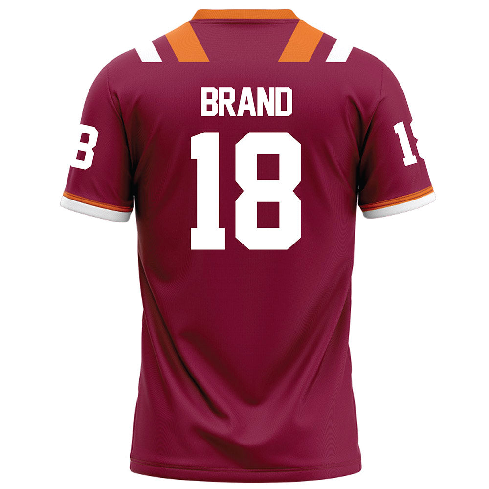 Virginia Tech - NCAA Football : AJ Brand - Maroon Football Jersey-1