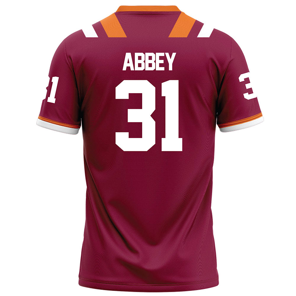 Virginia Tech - NCAA Football : Jason Abbey - Maroon Football Jersey-1