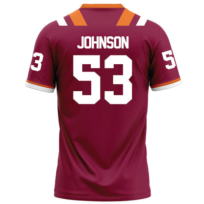 Virginia Tech - NCAA Football : Will Johnson - Maroon Football Jersey-1