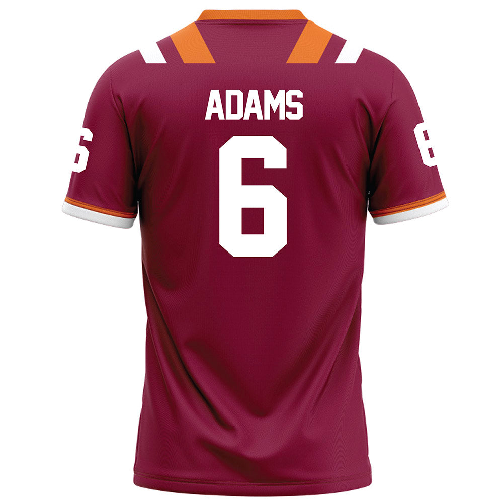 Virginia Tech - NCAA Football : Keylen Adams - Maroon Football Jersey