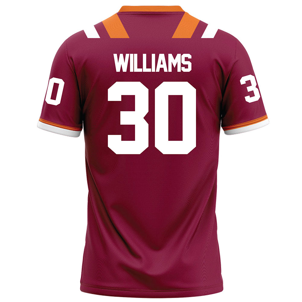 Virginia Tech - NCAA Football : Krystian Williams - Maroon Football Jersey