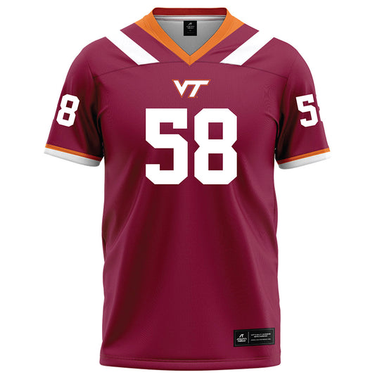 Virginia Tech - NCAA Football : Zeke Chinwike - Maroon Football Jersey-0