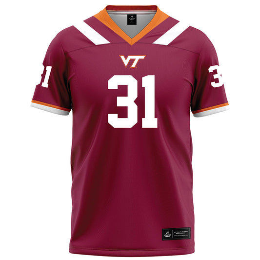 Virginia Tech - NCAA Football : Jason Abbey - Maroon Football Jersey-0