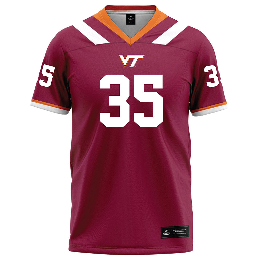 Virginia Tech - NCAA Football : Jordan Crim - Maroon Football Jersey-0
