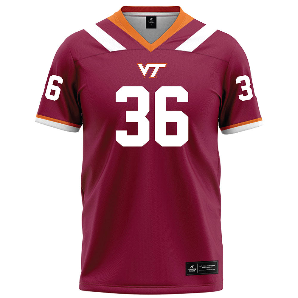 Virginia Tech - NCAA Football : Brody Jones - Maroon Football Jersey-0