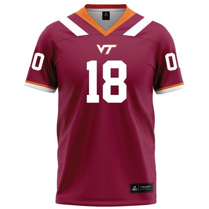 Virginia Tech - NCAA Football : William "Pop" Watson III - Maroon Football Jersey-0