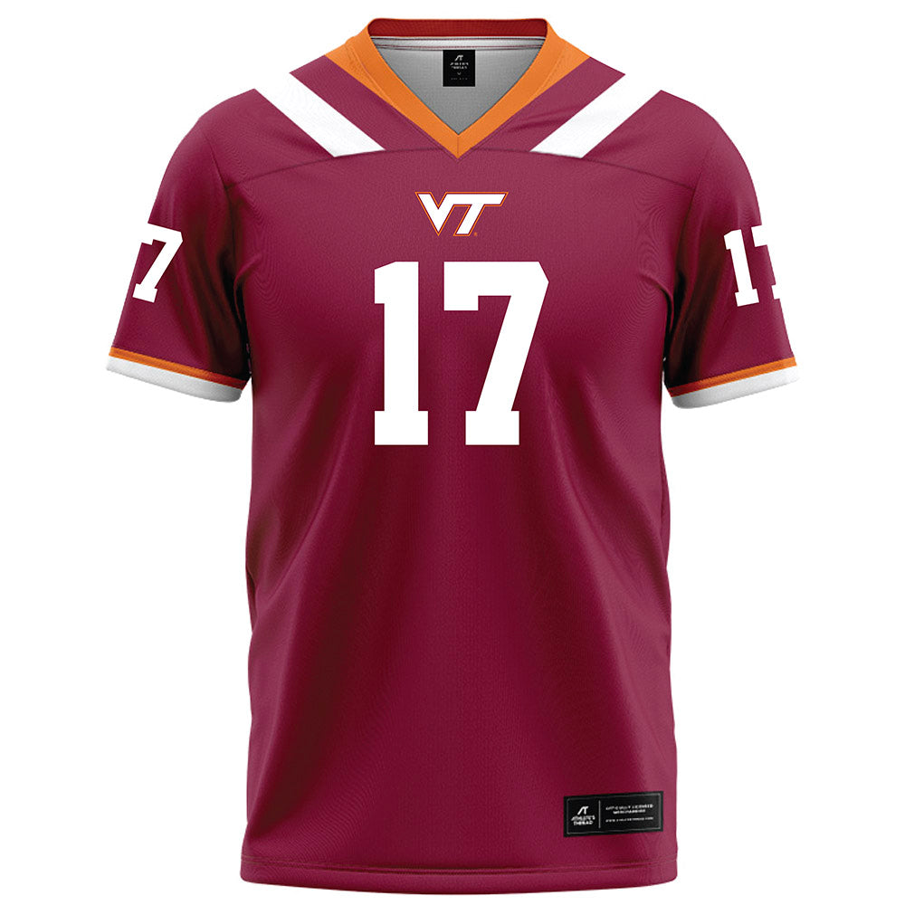 Virginia Tech - NCAA Football : Tyson Flowers - Maroon Football Jersey-0