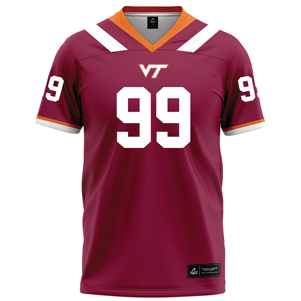 Virginia Tech - NCAA Football : Emmett Laws - Maroon Football Jersey-0