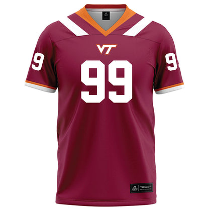 Virginia Tech - NCAA Football : Emmett Laws - Maroon Football Jersey-0