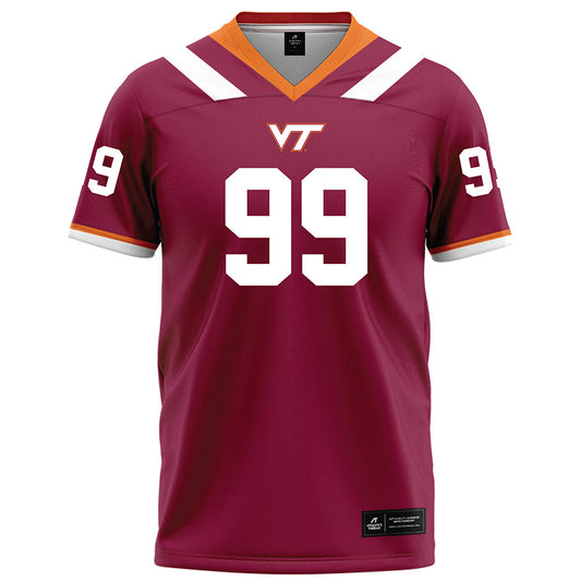 Virginia Tech - NCAA Football : Emmett Laws - Maroon Football Jersey-0