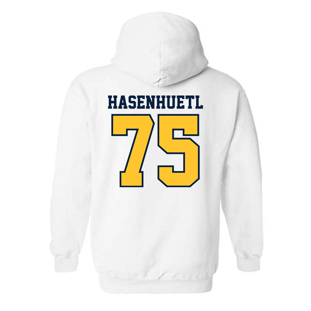 UC Berkeley - NCAA Football : Justin Hasenhuetl - Sports Shersey Hooded Sweatshirt-1