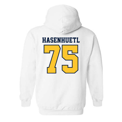 UC Berkeley - NCAA Football : Justin Hasenhuetl - Sports Shersey Hooded Sweatshirt-1