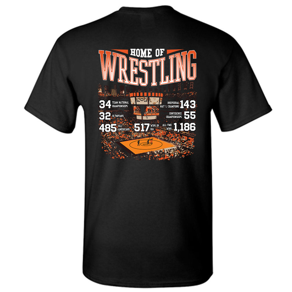 Oklahoma State - NCAA Wrestling : Konner Doucet - Home of Wrestling Fashion Shersey T-Shirt