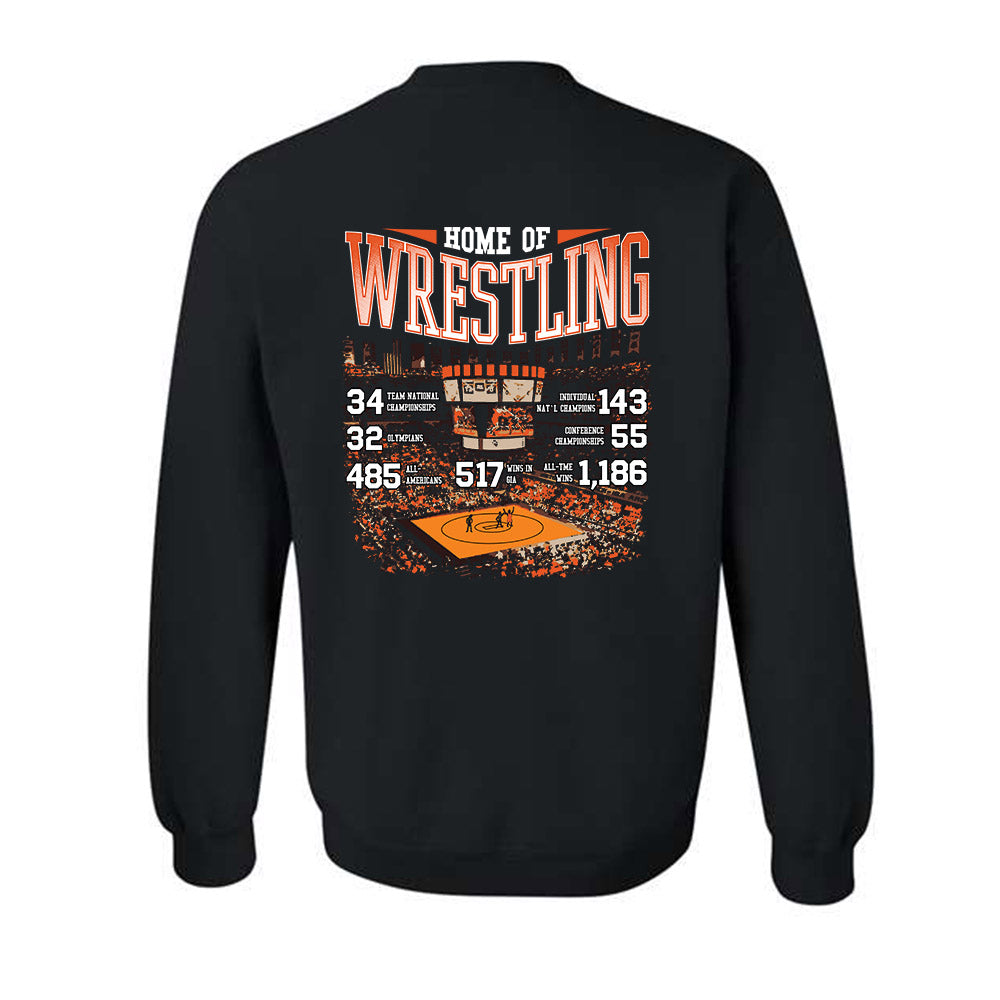 Oklahoma State - NCAA Wrestling : Samuel Alvarez - Home of Wrestling Fashion Shersey Crewneck Sweatshirt