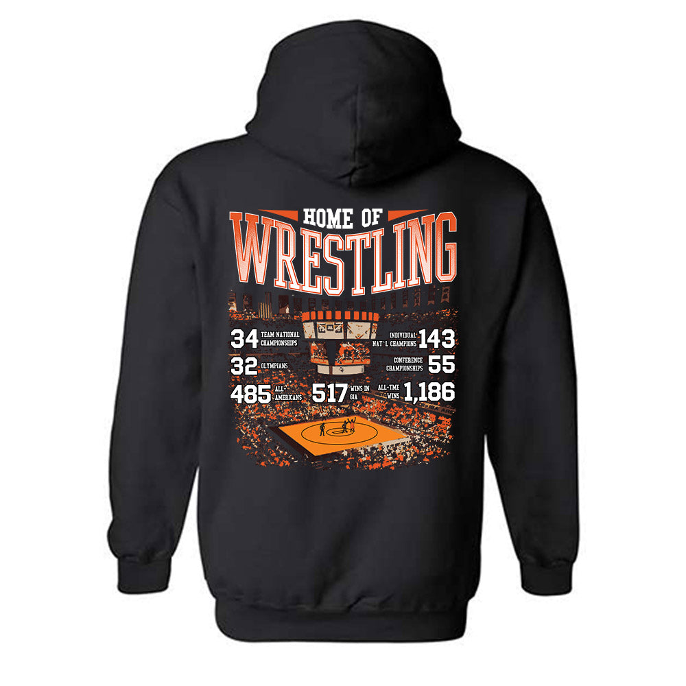 Oklahoma State - NCAA Wrestling : Jeremy Manibog - Home of Wrestling Fashion Shersey Hooded Sweatshirt