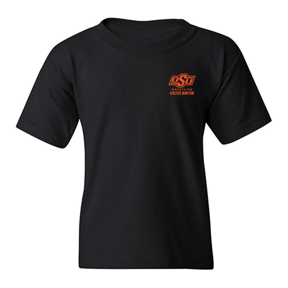 Oklahoma State - NCAA Wrestling : Kolter Burton - Fashion Shersey Youth T-Shirt-0