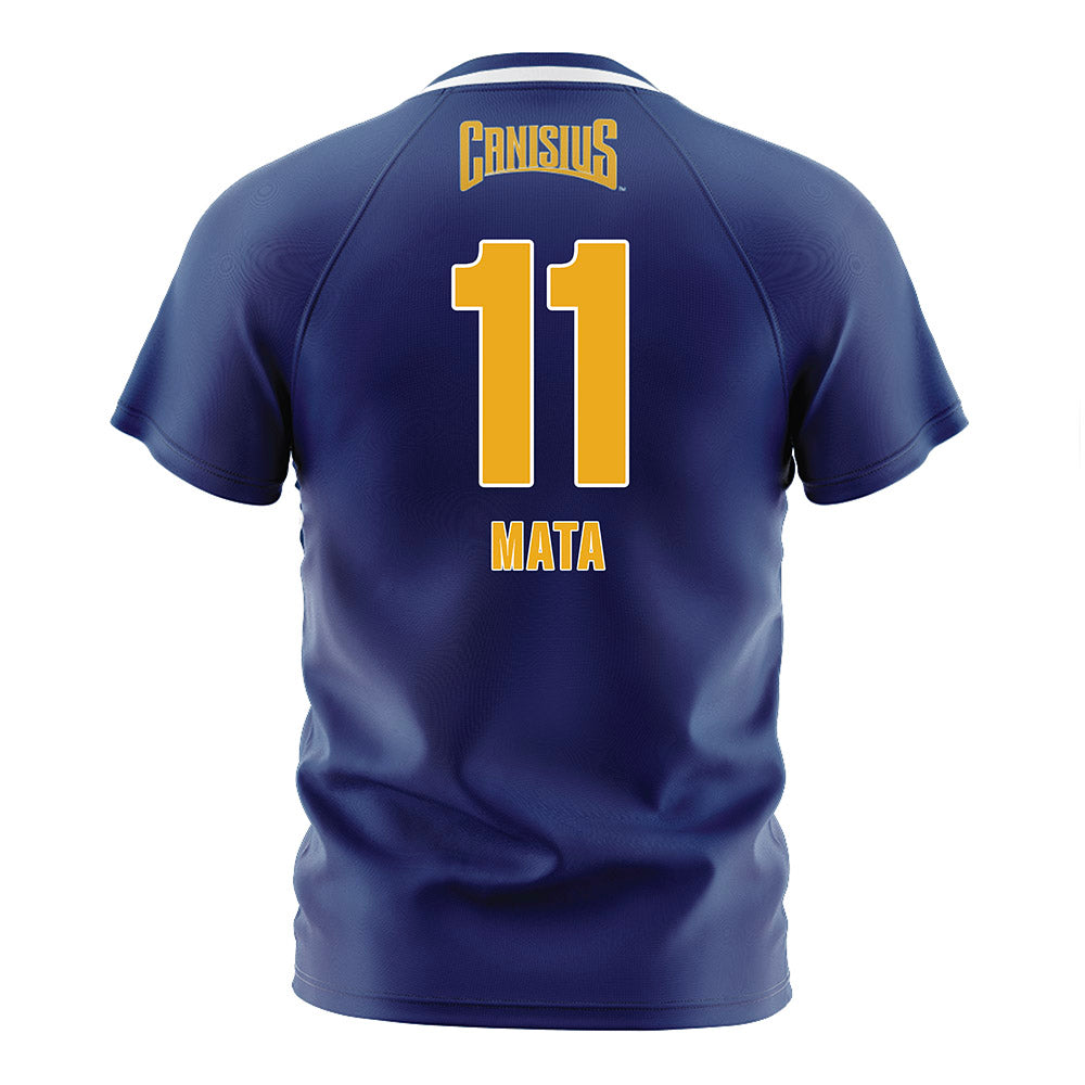 Canisius - NCAA Men's Soccer : Glodie Mata - Navy Soccer Jersey-1