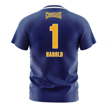 Canisius - NCAA Men's Soccer : Preston Harold - Navy Soccer Jersey-1