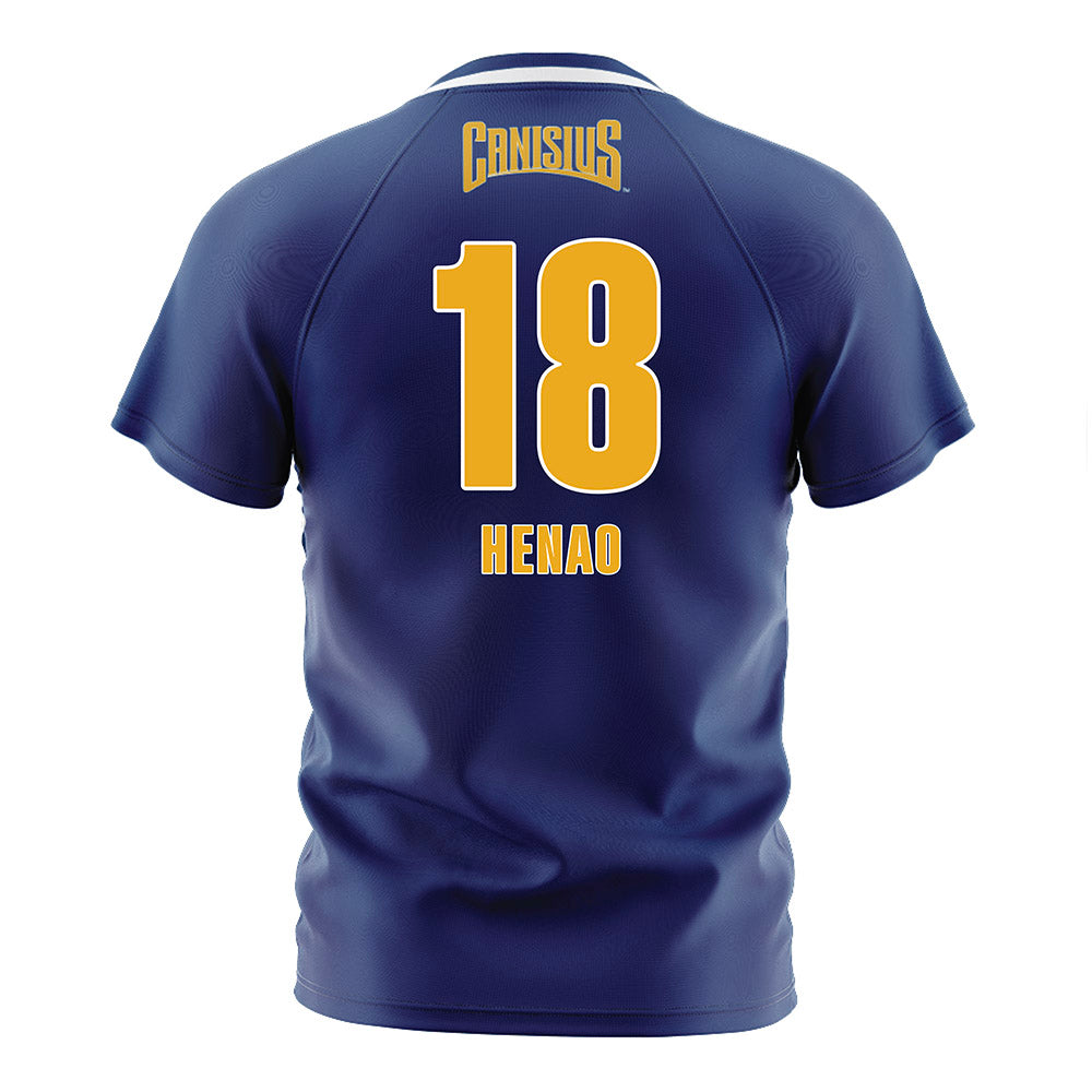 Canisius - NCAA Men's Soccer : Kerby Henao - Navy Soccer Jersey-1