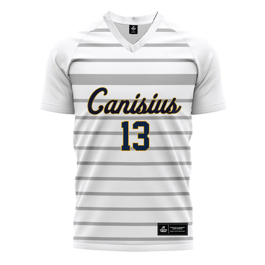 Canisius - NCAA Men's Soccer : Enoke Mfuamba - White Soccer Jersey-0