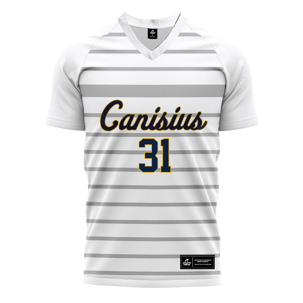 Canisius - NCAA Men's Soccer : Dominic Dominguez - White Soccer Jersey-0