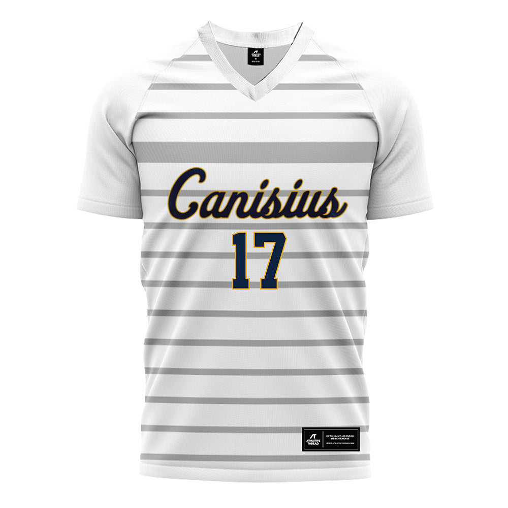 Canisius - NCAA Men's Soccer : Gabriel Leslie - White Soccer Jersey-0