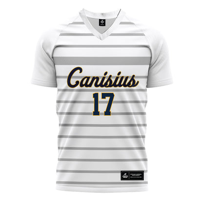 Canisius - NCAA Men's Soccer : Gabriel Leslie - White Soccer Jersey-0