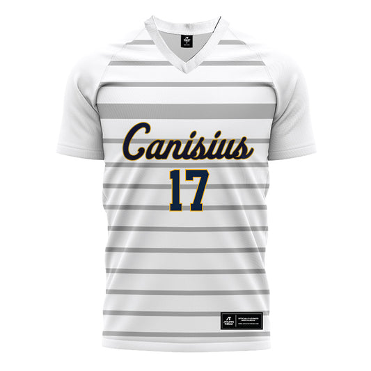 Canisius - NCAA Men's Soccer : Gabriel Leslie - White Soccer Jersey-0