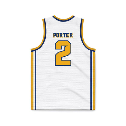 Canisius - NCAA Men's Basketball : TJ Porter - White Basketball Jersey