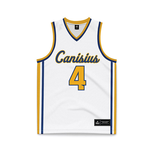 Canisius - NCAA Men's Basketball : William Scott - White Basketball Jersey
