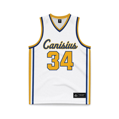 Canisius - NCAA Men's Basketball : Paul Mcmillan IV - White Basketball Jersey-0