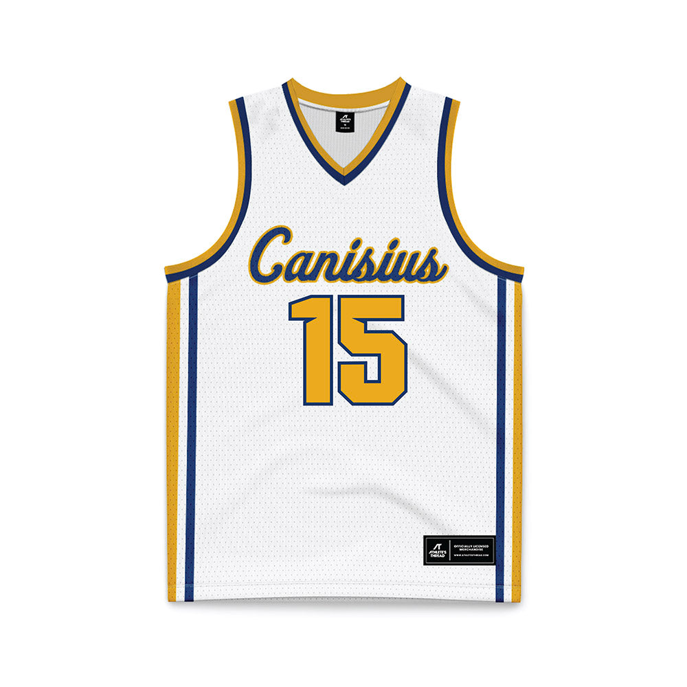 Canisius - NCAA Men's Basketball : Maji David-Maji - White Basketball Jersey