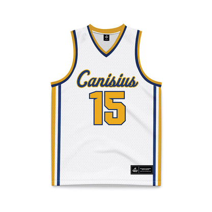 Canisius - NCAA Men's Basketball : Maji David-Maji - White Basketball Jersey
