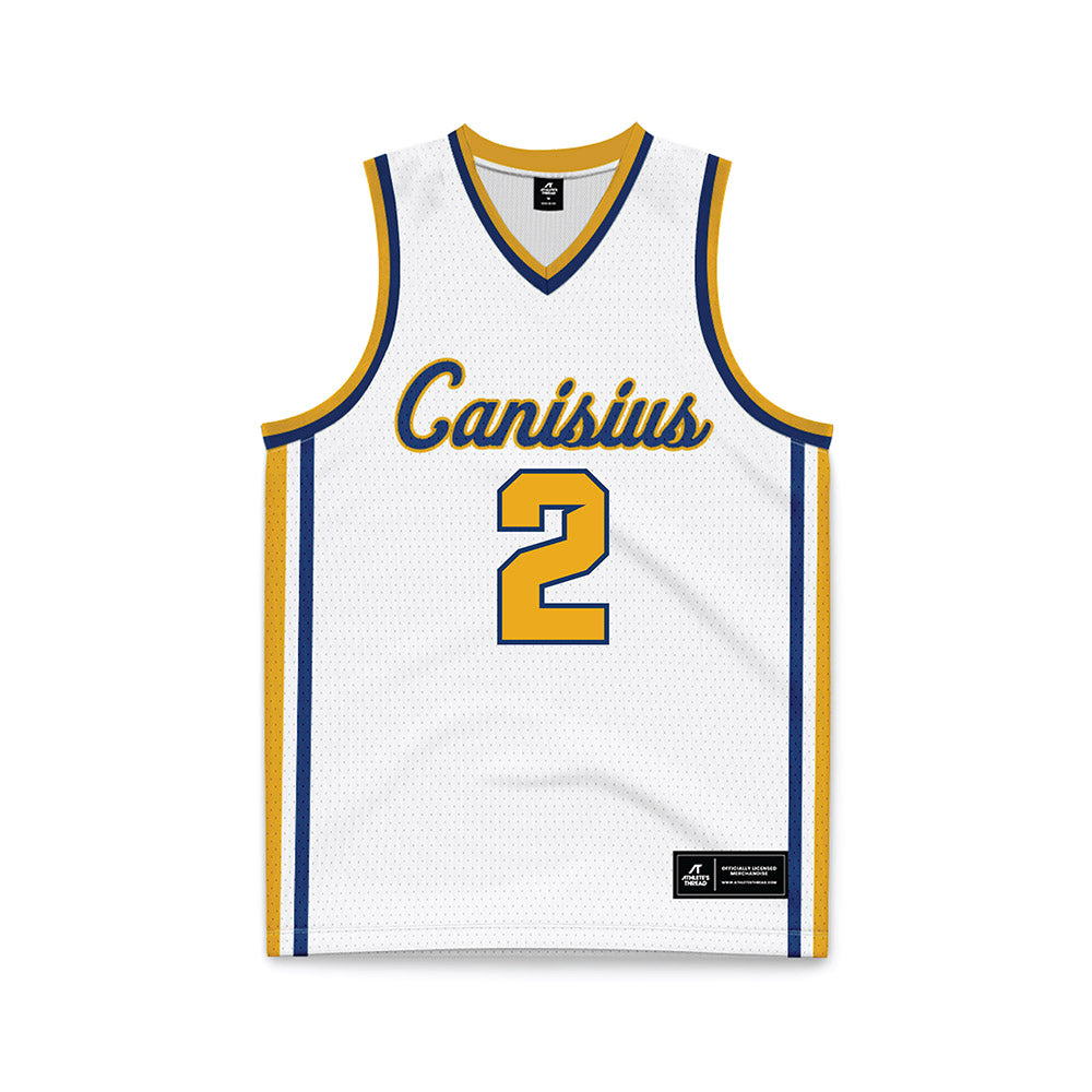 Canisius - NCAA Men's Basketball : TJ Porter - White Basketball Jersey