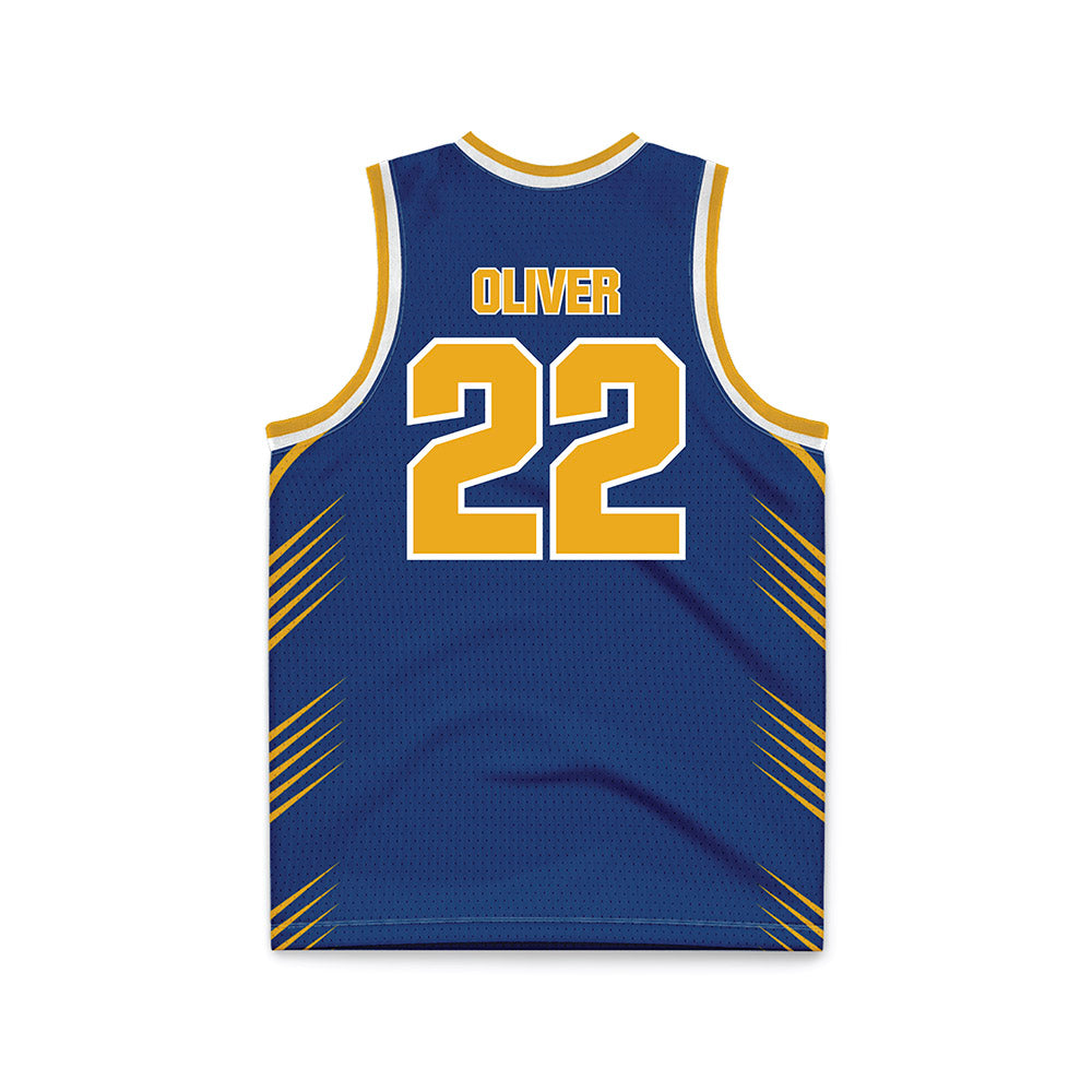 Canisius - NCAA Men's Basketball : Brendan Oliver - Navy Basketball Jersey-1