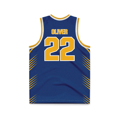 Canisius - NCAA Men's Basketball : Brendan Oliver - Navy Basketball Jersey-1