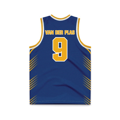 Canisius - NCAA Men's Basketball : Evan van der Plas - Navy Basketball Jersey-1