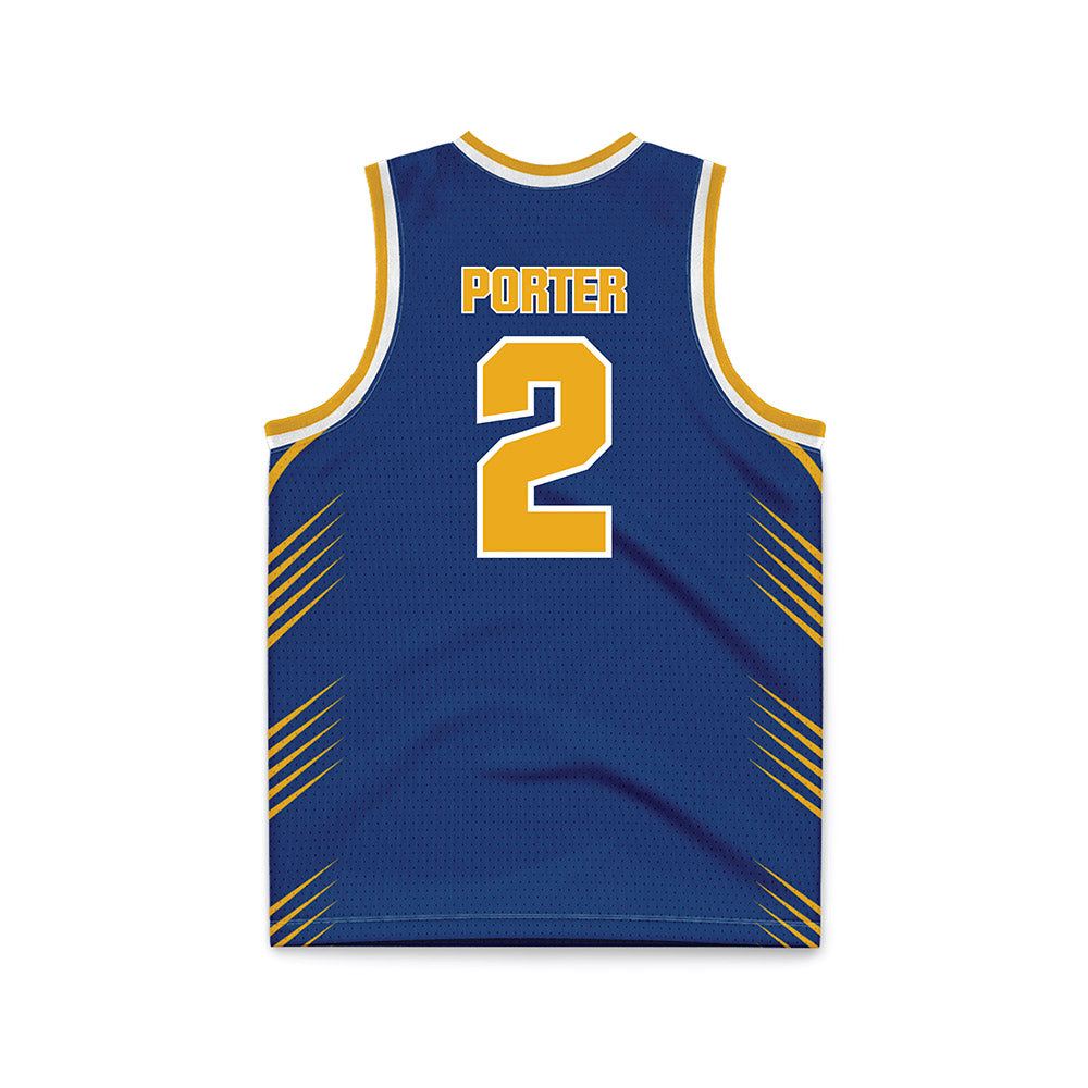 Canisius - NCAA Men's Basketball : TJ Porter - Navy Basketball Jersey