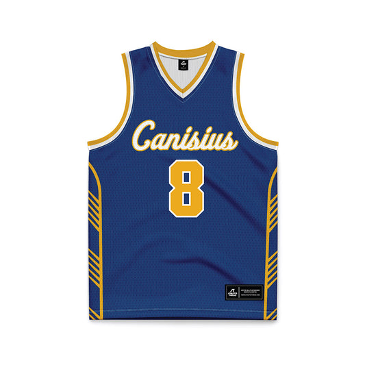 Canisius - NCAA Men's Basketball : Carter Jackson - Navy Basketball Jersey