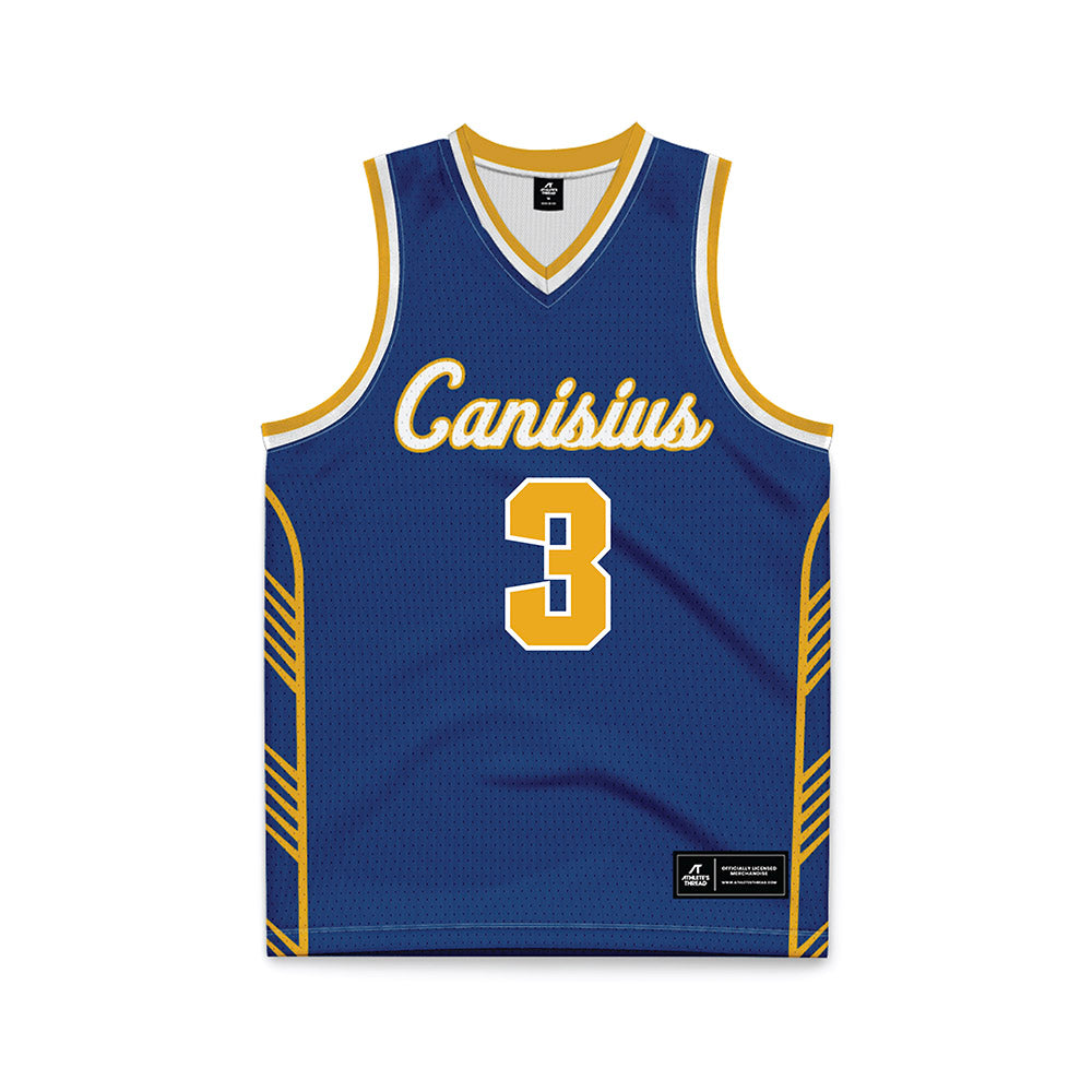 Canisius - NCAA Men's Basketball : Anthony Benard - Navy Basketball Jersey