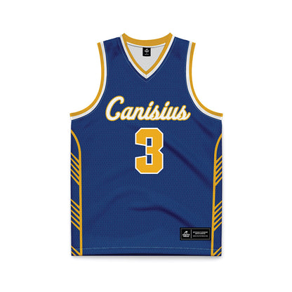 Canisius - NCAA Men's Basketball : Anthony Benard - Navy Basketball Jersey